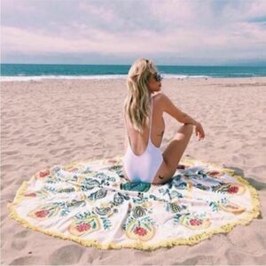 🌞 Gypsy 05 Roundie Beach Blanket - Lightweight, 65” Diameter